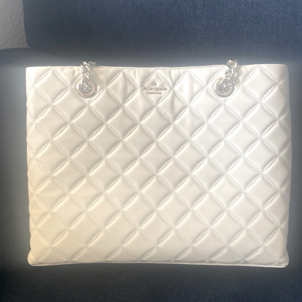 Kate spade quilted Tote! Color Parchment